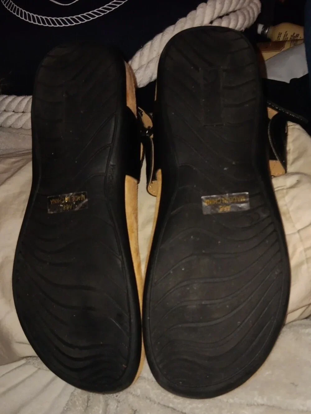 Women’s Black T-Strap Sandals with Cushioned Footbed